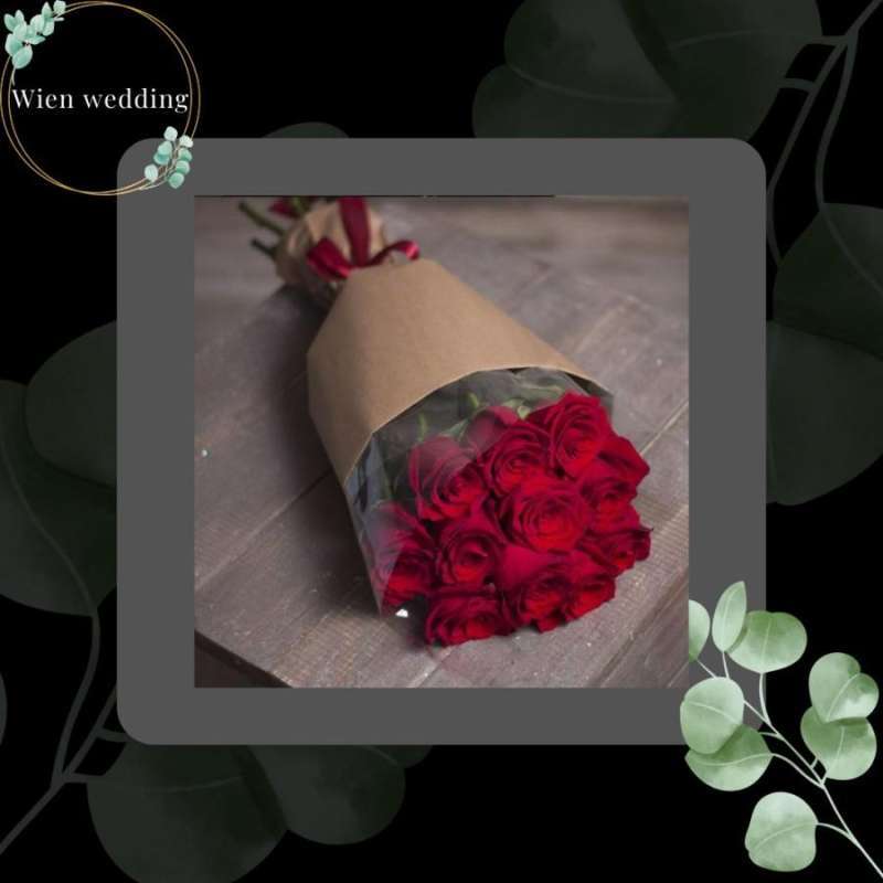 Jual Bucket Bunga Mawar Merah 15 Tangkai Di Seller Wien Wedding ...
