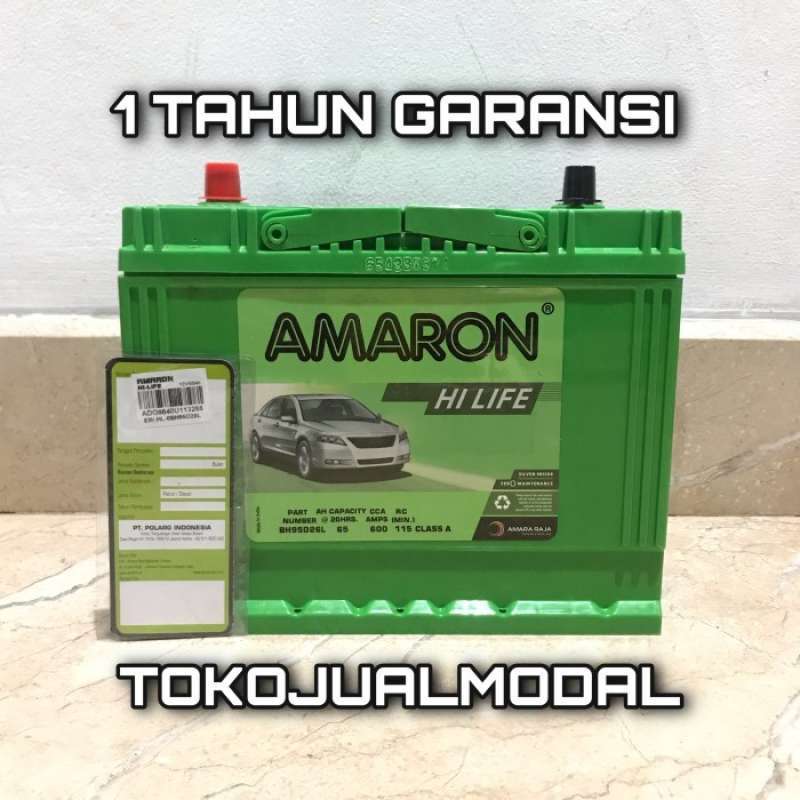 Promo Aki Mobil Vellfire 80d26l / 95d26l Amaron Hi Life Aki Kering