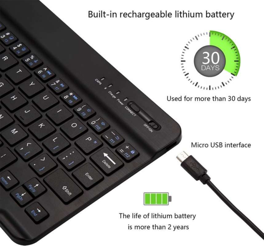 Promo [mg]wireless Bluetooth Keyboard Rechargeable Diskon 9% Di Seller ...