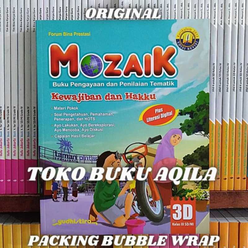 Promo Paket Buku Mozaik 3A 3B 3C 3D Yudhistira Kelas 3 SD K13 Edisi ...