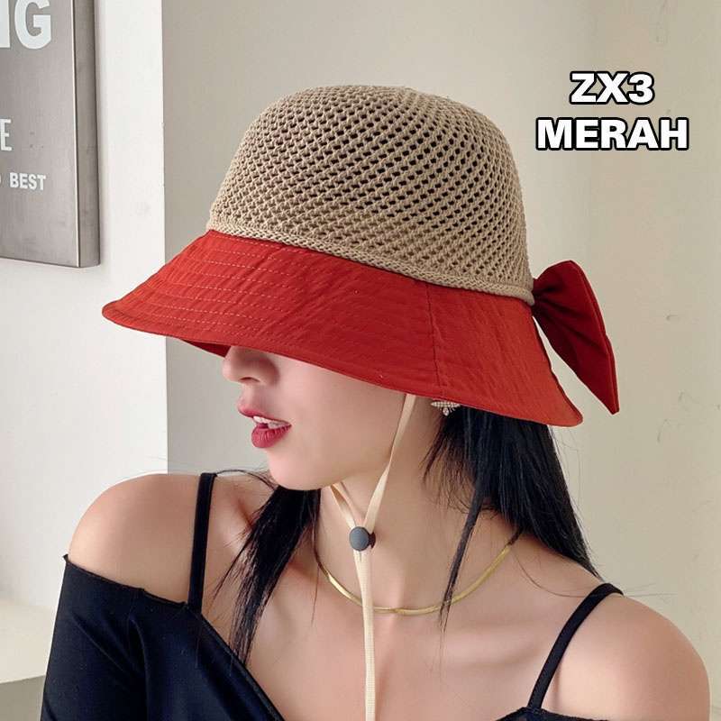 Topi Bucket Rajut Kain Rajut Jaring Gratis Ongkir 🔥 Harga Murah April 2026