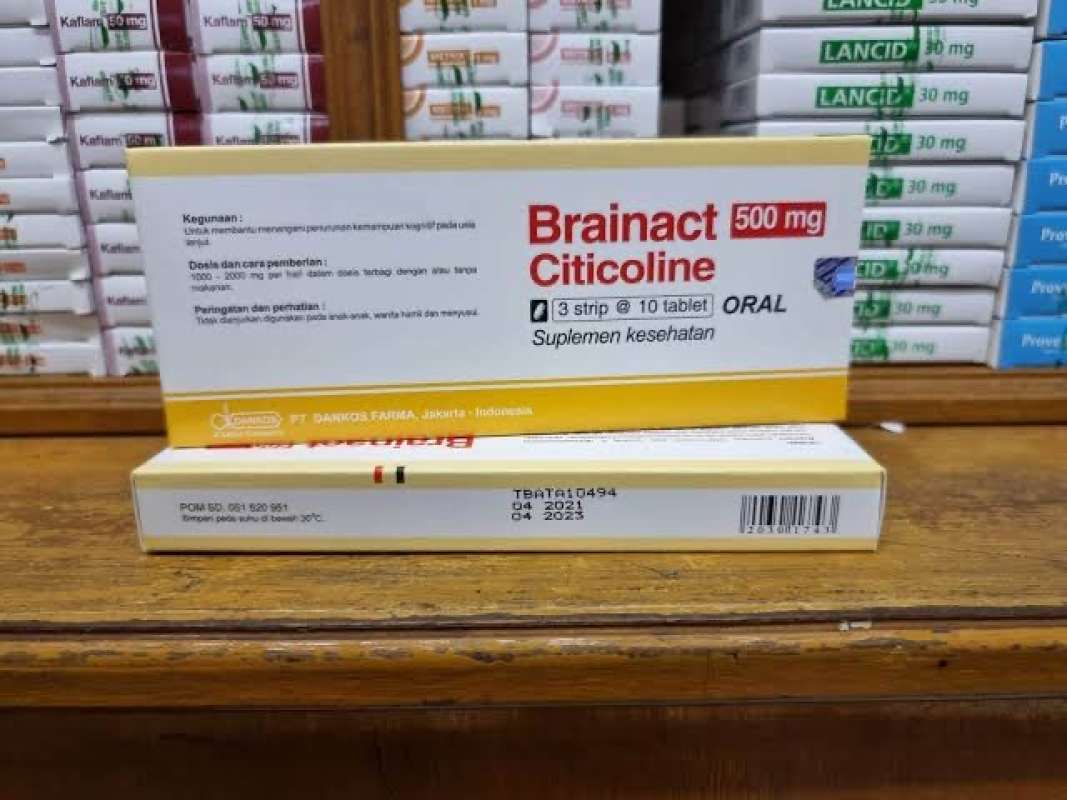 Promo Brainact. 500mg Box 30 Tab Original Persamaan Citicoline. Brainak ...