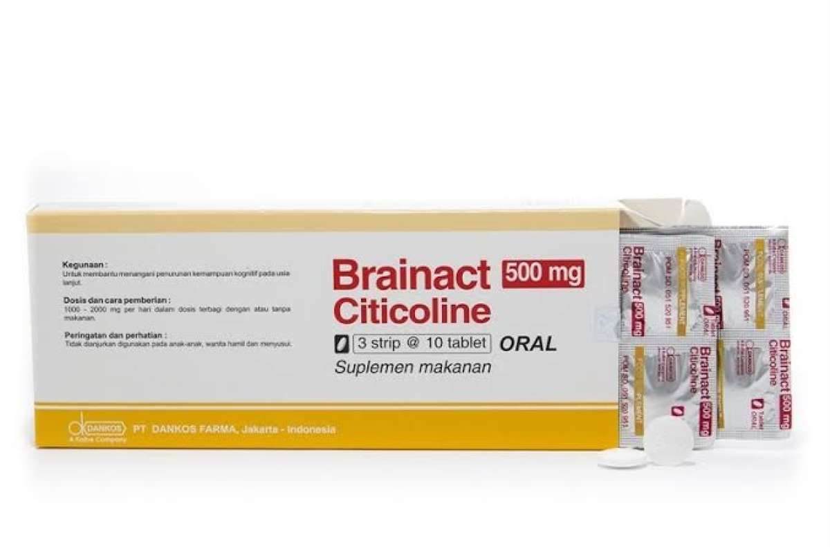 Promo Brainact. 500mg Box 30 Tab Original Persamaan Citicoline. Brainak ...