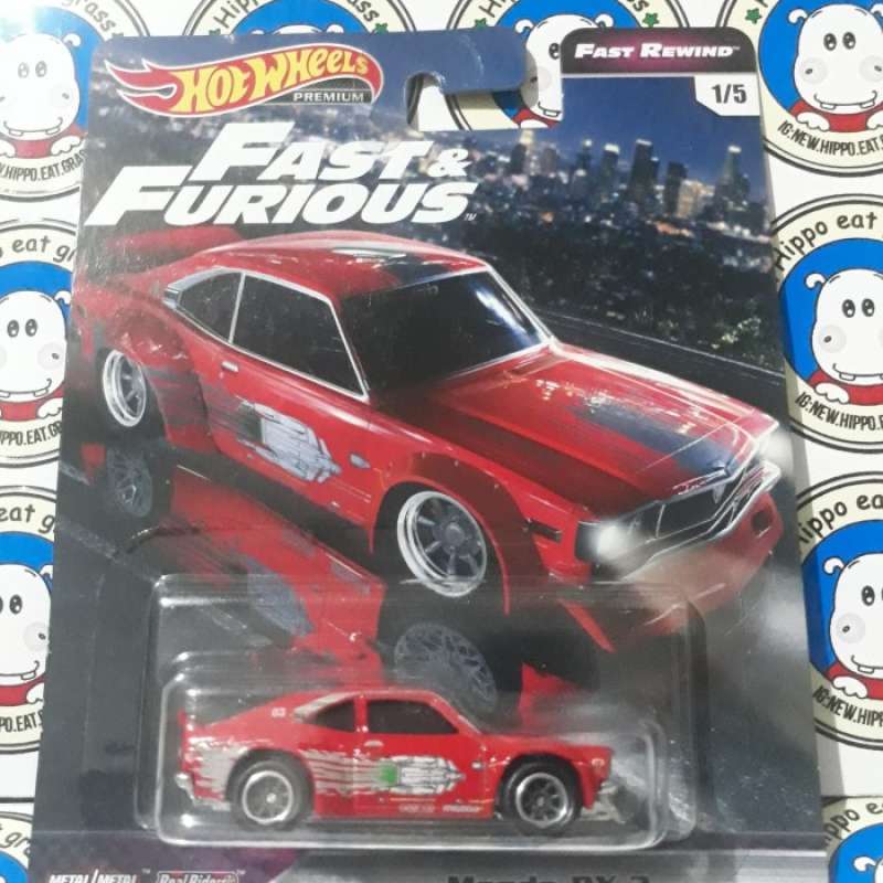 Hot Wheels Fast Rewind Fast & Furious Mazda RX-3 1/5 - Modellino Rosso In Metallo Con Real Riders - 5