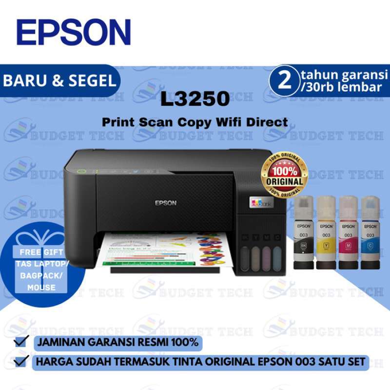 Promo Epson L3250 A4 WiFi Print Scan Copy All in One Ink Tank Printer ...
