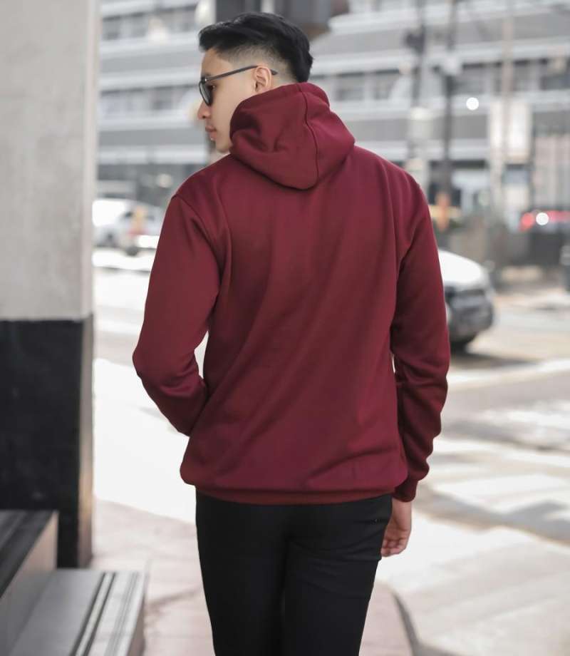 Seigneur Jaket Hoodie Maroon Jaket Pria Original