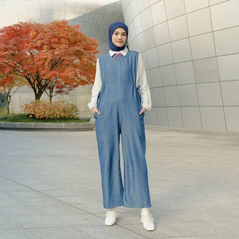 Jual Lozy Hijab Jeane Denim Jumpsuit Sky Blue Di Seller Lozy Hijab Official Store Sukamanah Kota Tasikmalaya Blibli