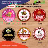 Jual Cetak Stiker Label Makanan Custom Sticker Label Makanan Stiker 