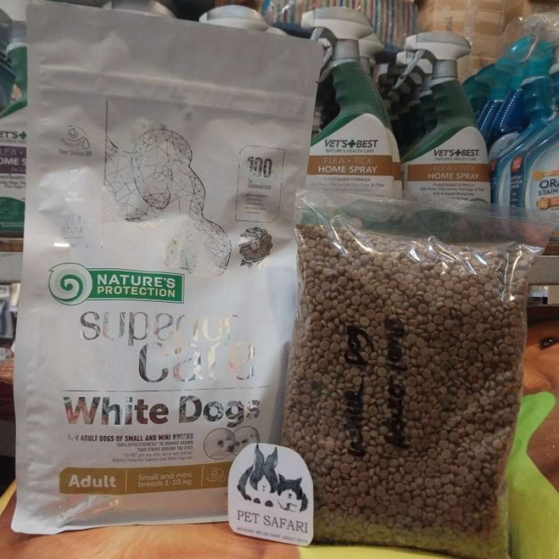 Promo Dog food Nature Protection White Dog Adult Repack 1 kg Diskon 23