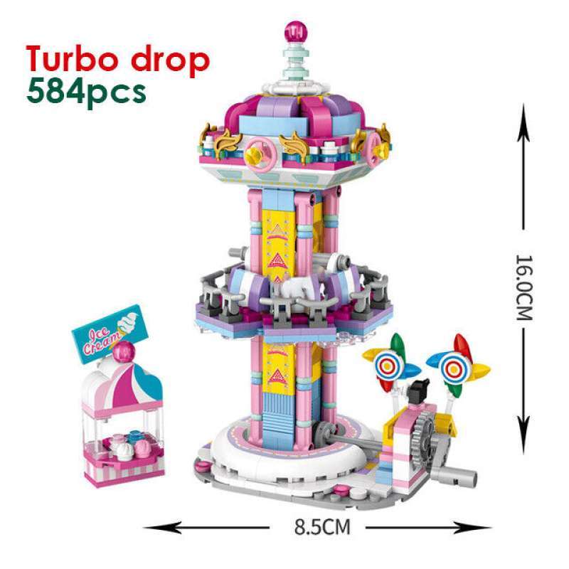 loz mini 1727 TURBO DROP Block Mini kids building street creative series  brick Set diy Building Blocks Toy