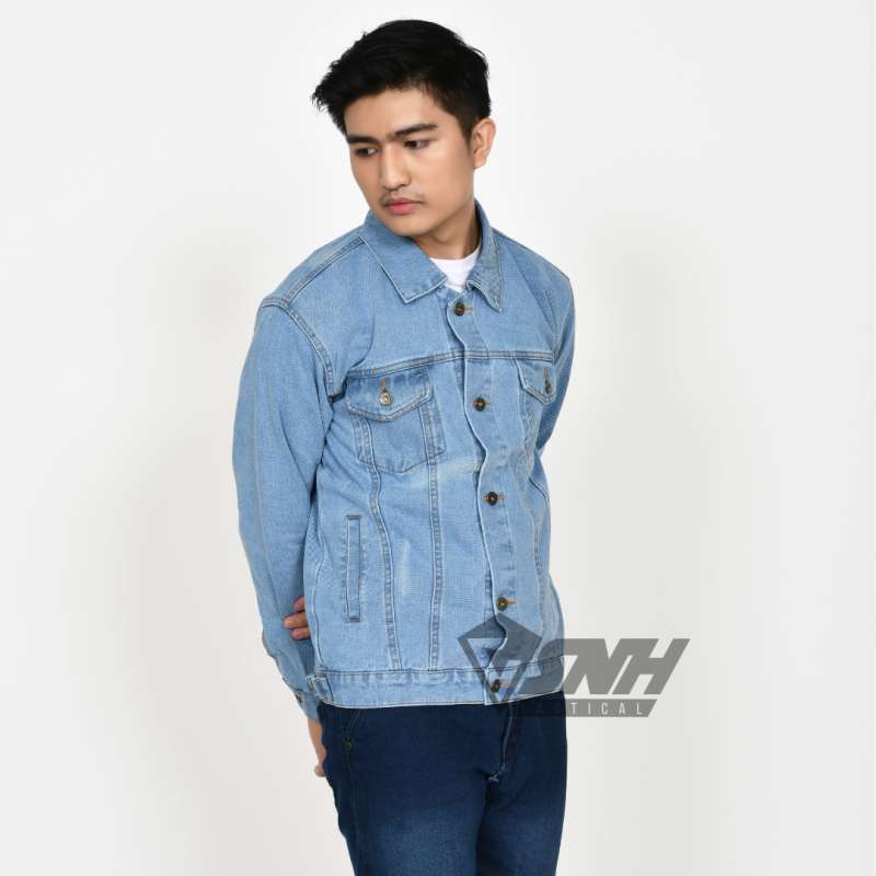 Jaket denim slim fit online