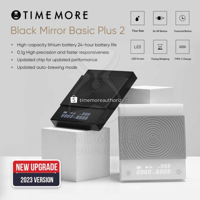 Promo Timemore Basic Plus 2 Black Mirror Digital Coffee Scale 100