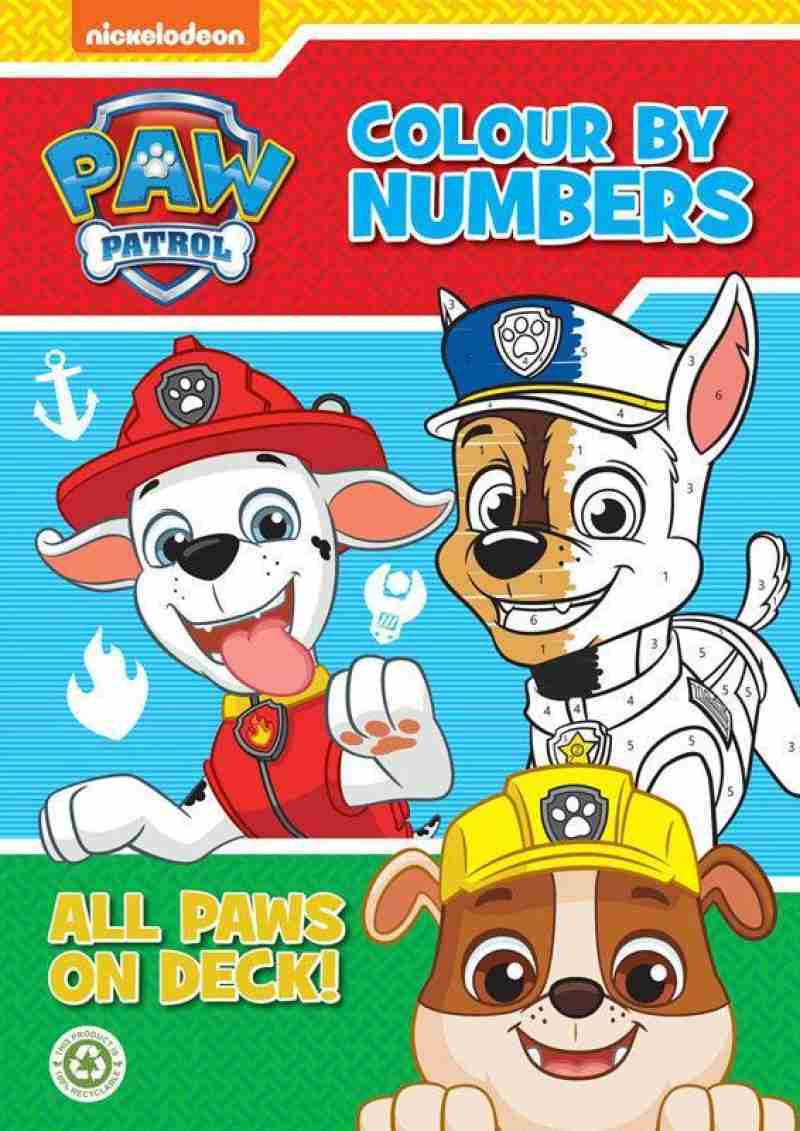 Jual PAW Patrol Colour By Numbers Coloring Book di Seller CHOEYSTORE ...