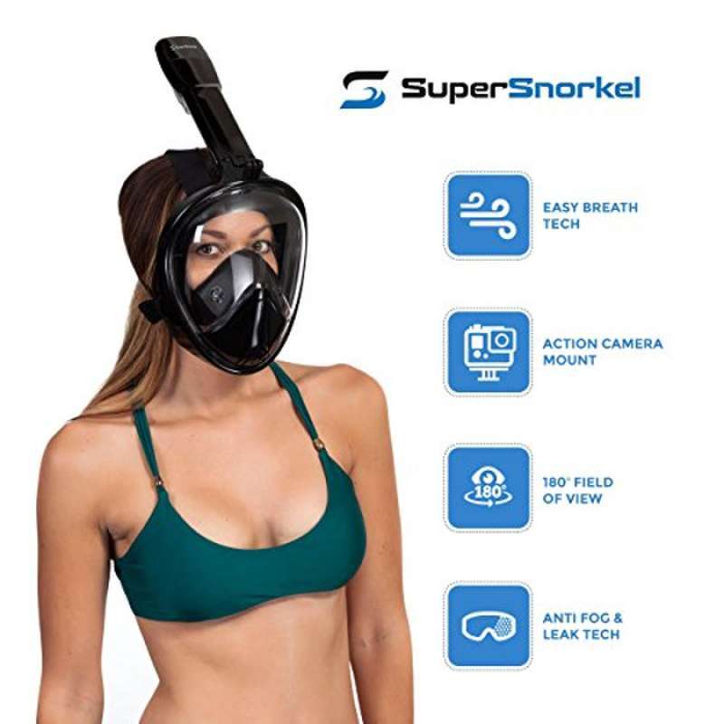 Promo FULL FACE SNORKEL MASK, SNORKELING MASK KACAMATA SNORKEL RENANG