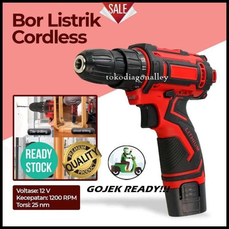 Jual Bor Listrik Tanpa Kabel Wireless Cordless Electric Screwdriver di ...