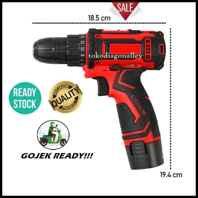 Jual Bor Listrik Tanpa Kabel Wireless Cordless Electric Screwdriver di ...