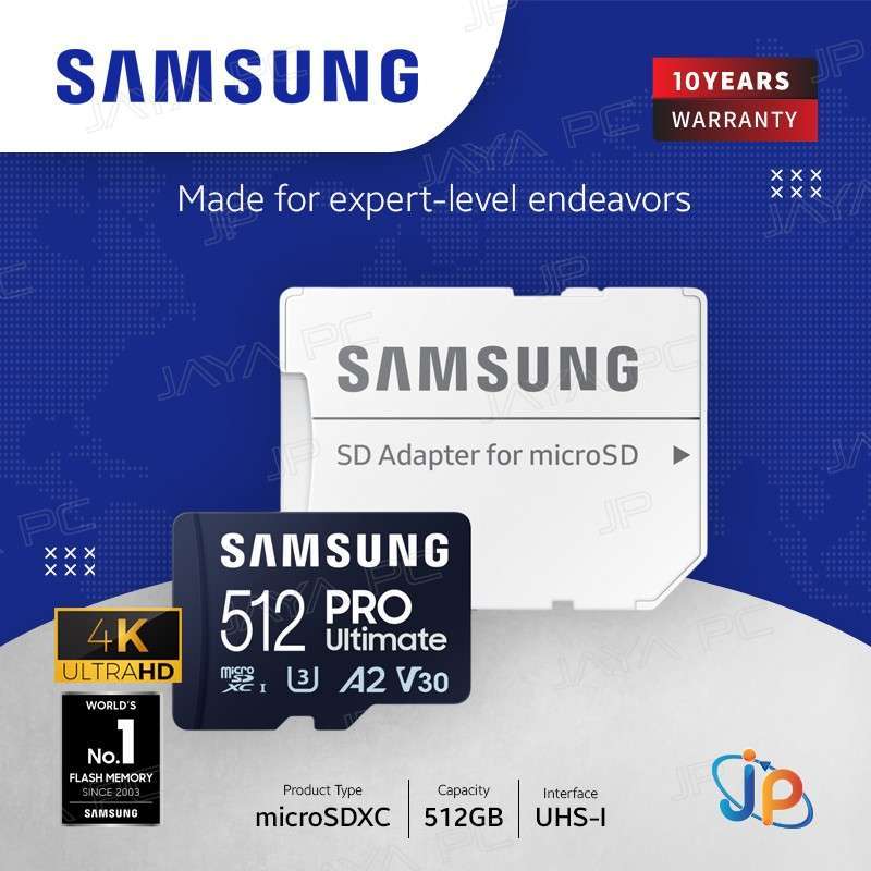 Jual Samsung Pro Ultimate MicroSDXC 512GB 4K - Micro SD + Adapter di ...