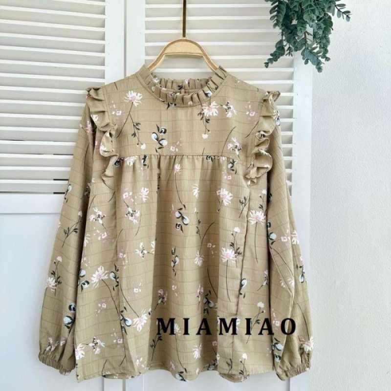 Baju ruffle top clearance