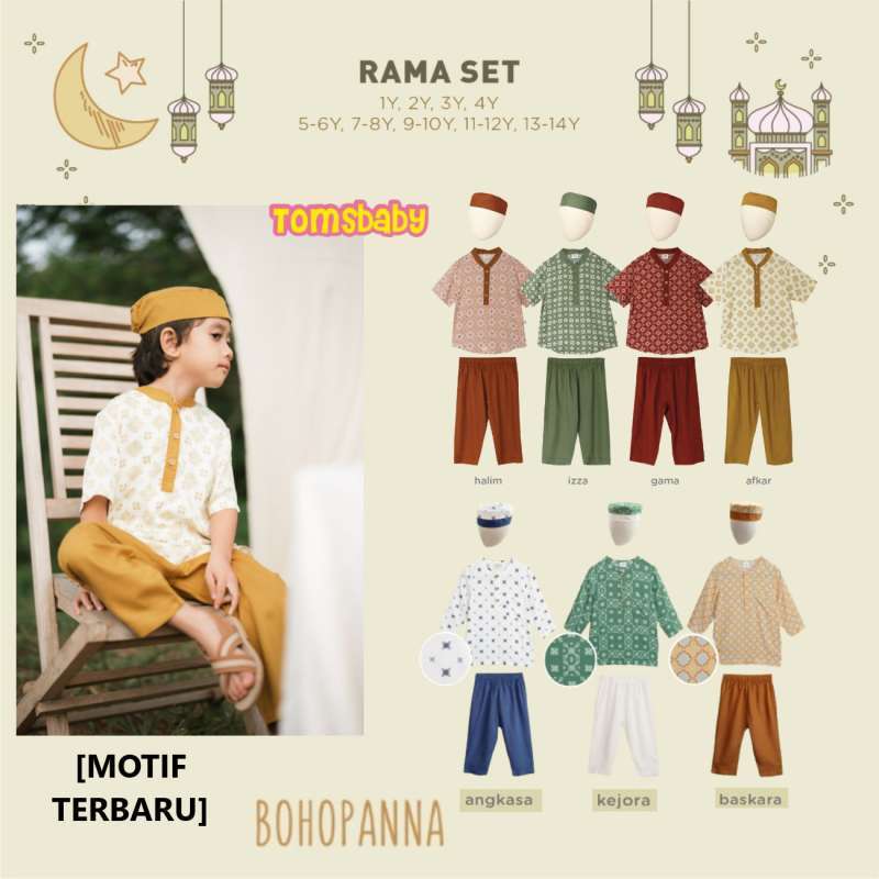 Jual Bohopanna (1set) Rama Set | Baju Muslim Koko + Peci Anak Laki2 ...