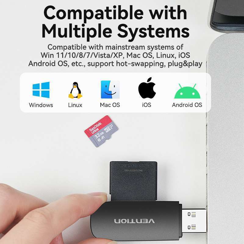 Promo Vention 2in1 Usb Card Reader Micro Usb Sd card OTG - CLE Diskon ...