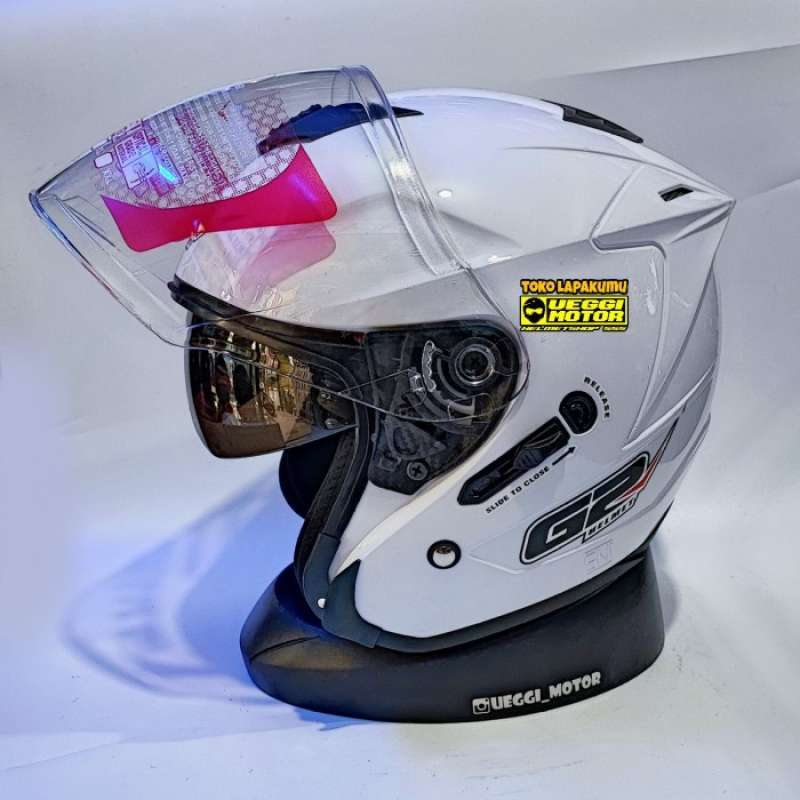 Promo Baru Helm G2 Optimax Doble Visor Terbaik Putih M Diskon 24 Di