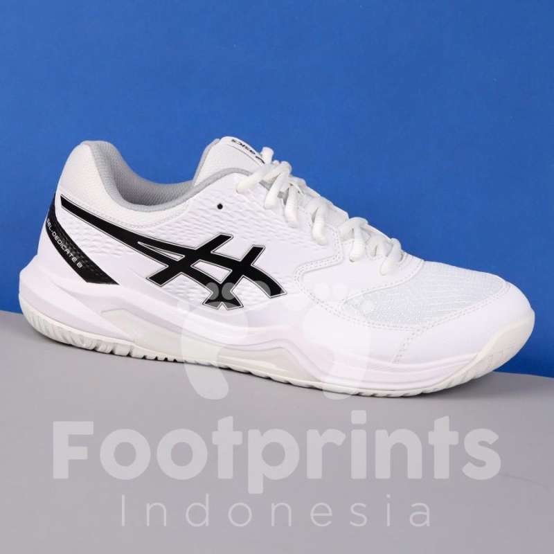 Sepatu Tenis Asics Gel Dedicate White Black Tennis Shoes Ori