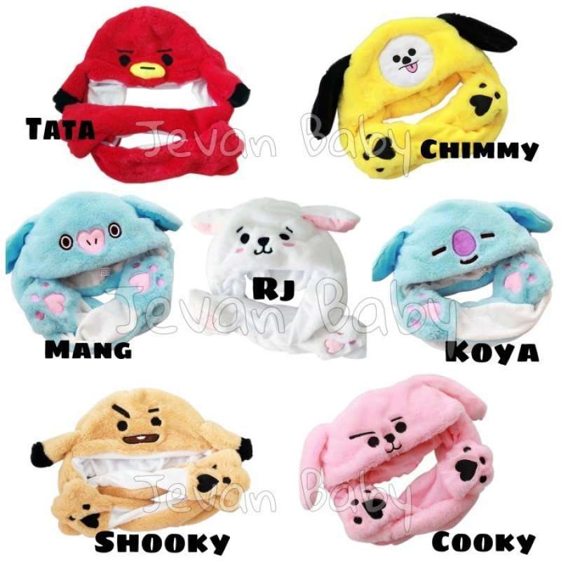 Promo Noled Bts Bunny Hat Karakter Topi Kelinci Bergerak Diskon 23% Di ...