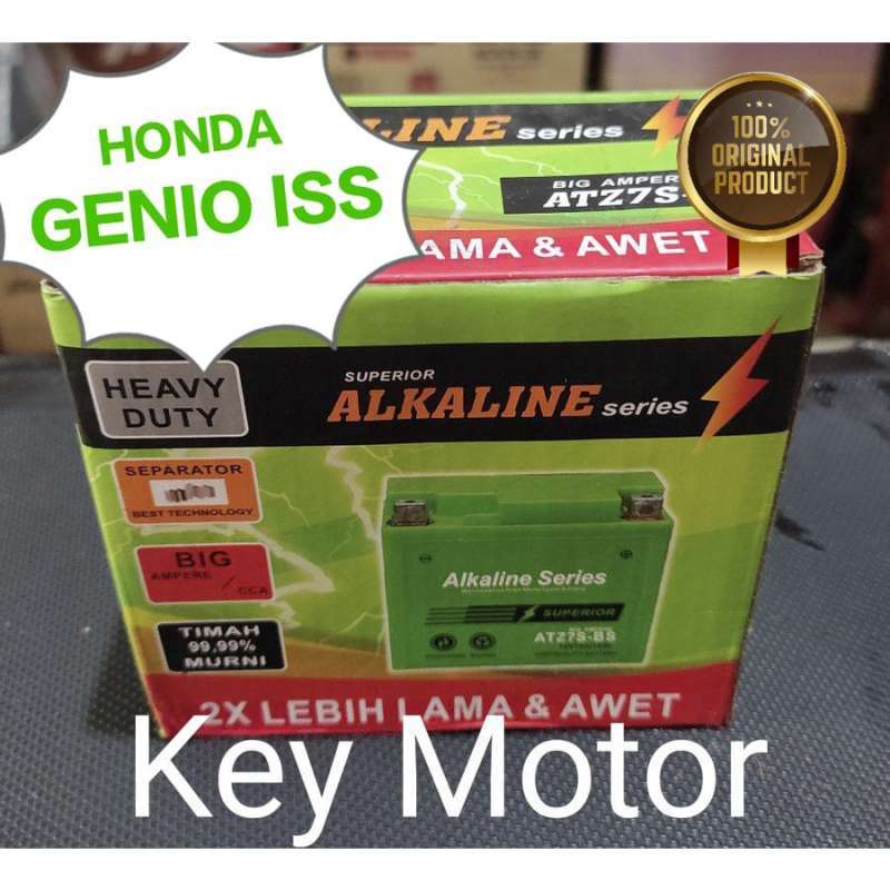 Jual Aki / Accu Kering Alkaline Alkalin Series Motor Honda Genio Iss 7a