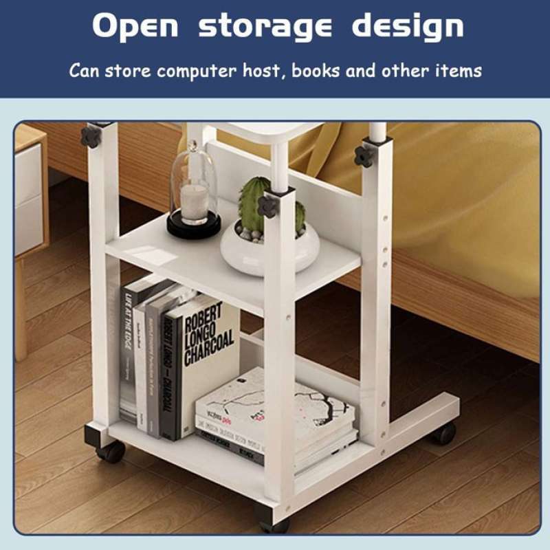 Promo Meja Belajar Kasur Roda Rak Laptop Adjustable Portable Desk Rack ...