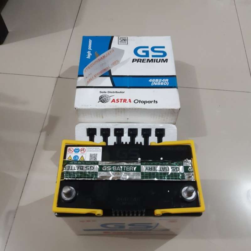 Promo Aki Accu Mobil Basah 46b24r 12v-45ah Gspr-ns60 Ns60 Gs Premium