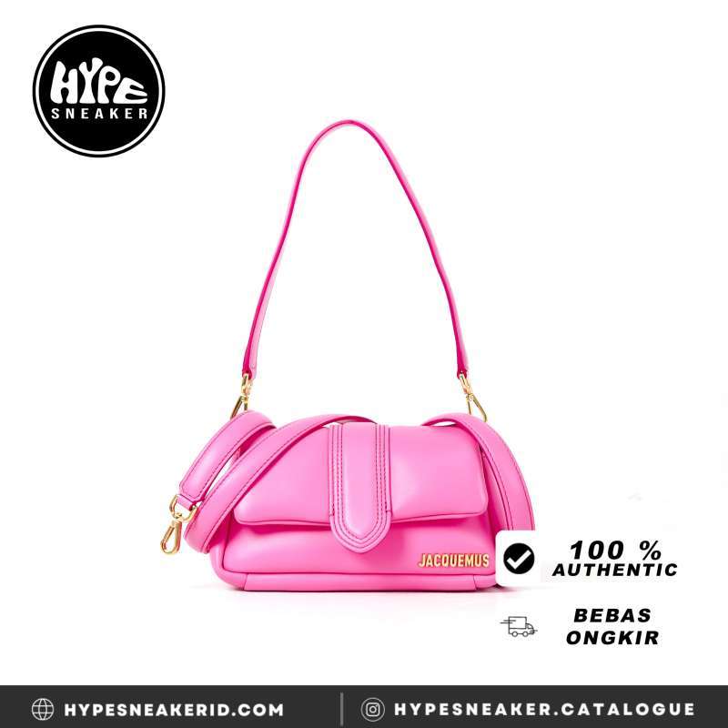 Tas JACQUEMUS LE BAMBIMOU FLAP PUFFED FUSCHIA PINK BAG 100 ORIGINAL