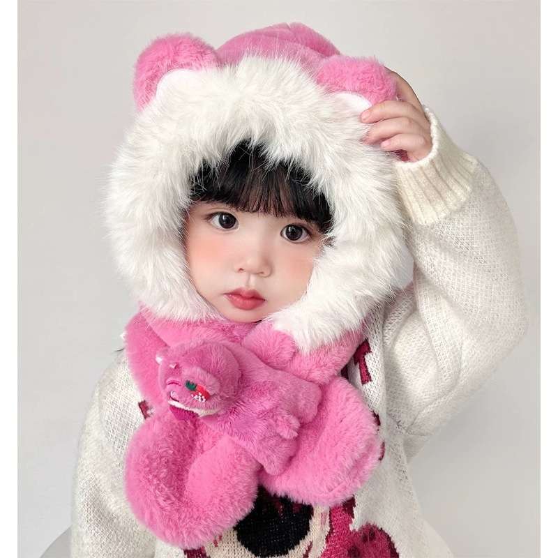 Pink Kids Hat And Scarf In One Jual Gst Kids Winter Hat Keiko
