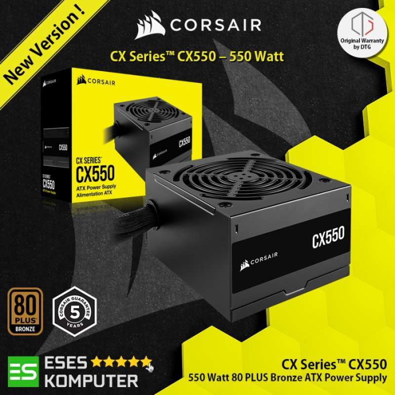 Jual Psu Corsair Cx Series Cx550 550w 80 Plus Bronze Atx Power Supply ...