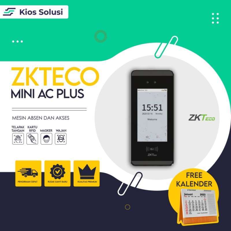 Promo Mesin Absensi Wajah Mini Ac Plus Mesin Absen Masker Fingerprint ...