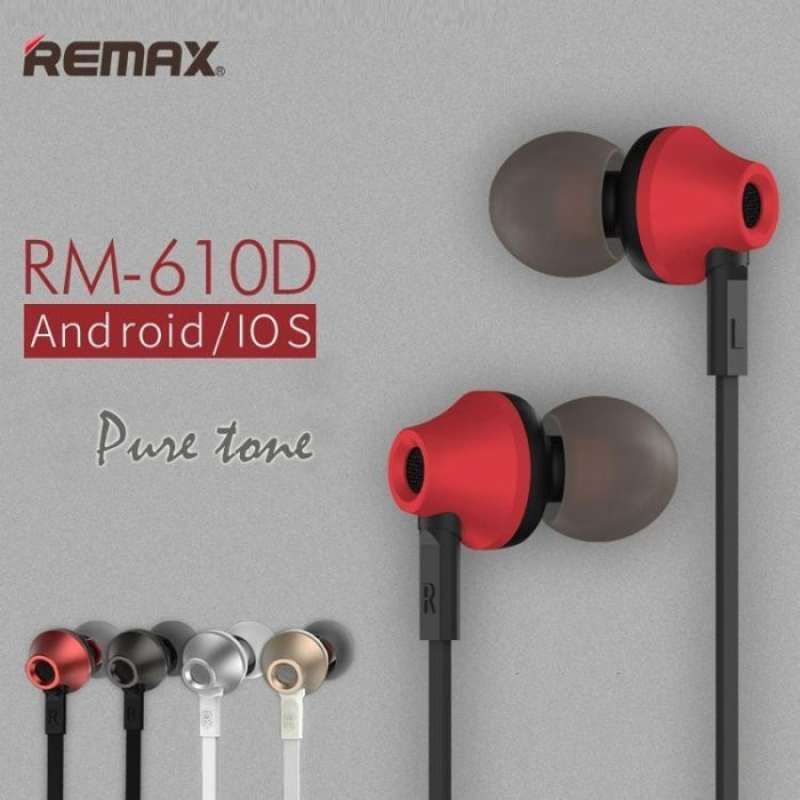 Promo Remax Earphone Rm-610d (new Package) Headset With Mic Volume ...