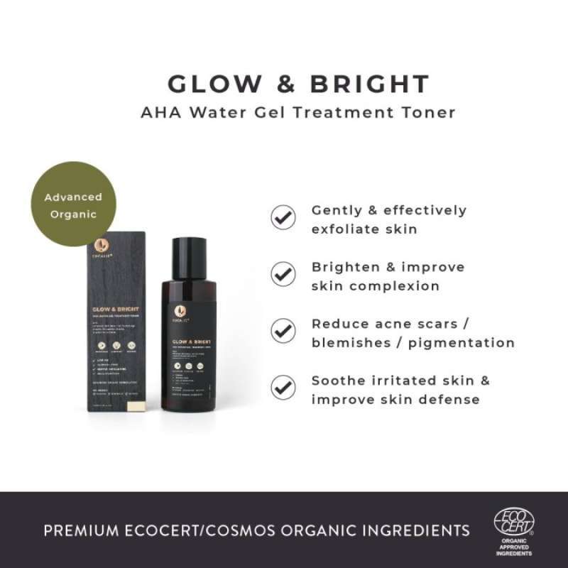 Promo Eucalie Organic Glow & Bright Aha Water Gel Treatment Toner 100