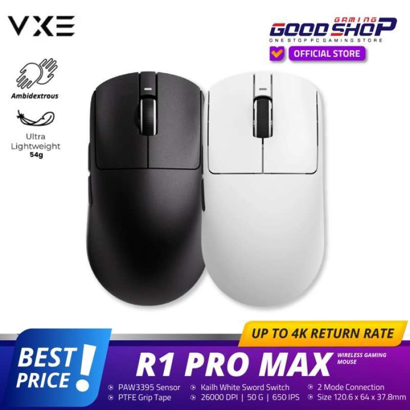 Promo 100% Produk Ori Vxe R1 Pro Max Wireless Gaming Mouse Diskon 23% ...