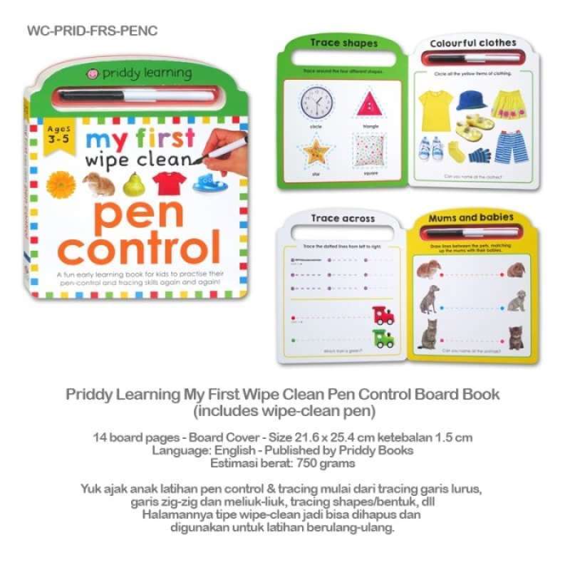 Promo Wipe Clean Pen Control Board Book Buku Aktivitas Anak Belajar ...