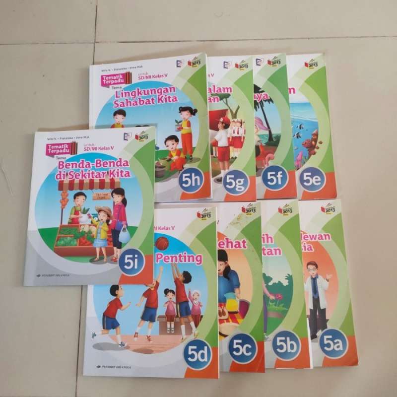 Promo Paket Buku Tematik Terpadu Kelas 5 Sd K13n Erlangga Diskon 22% Di ...