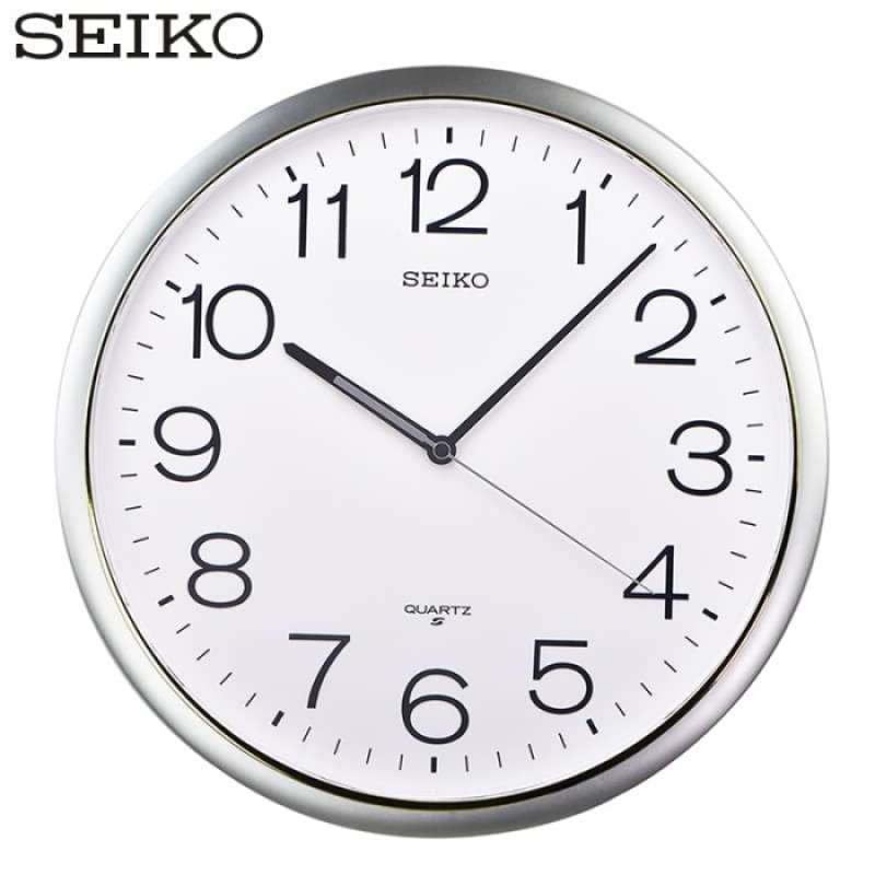 Jam Dinding Seiko Asli Jepang 14 Inch Putih Polos Kantor Kamar Ori
