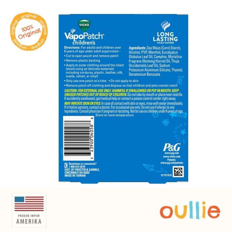 Promo Vicks Children's Vapopatch Soothing Nonmedicated Patch 5