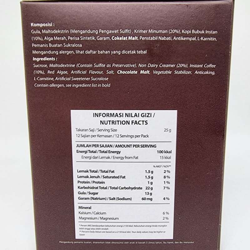 Promo Java Prime Coffee 1 Box Kotak 12 Sachets 25 Grams Kopi Diet