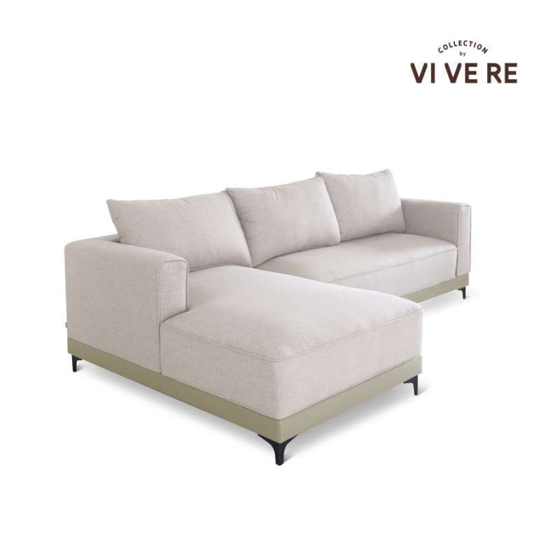 Promo Vivere Emma Sofa L Shape Grey Khaki Sofa Ruang Tamu Left