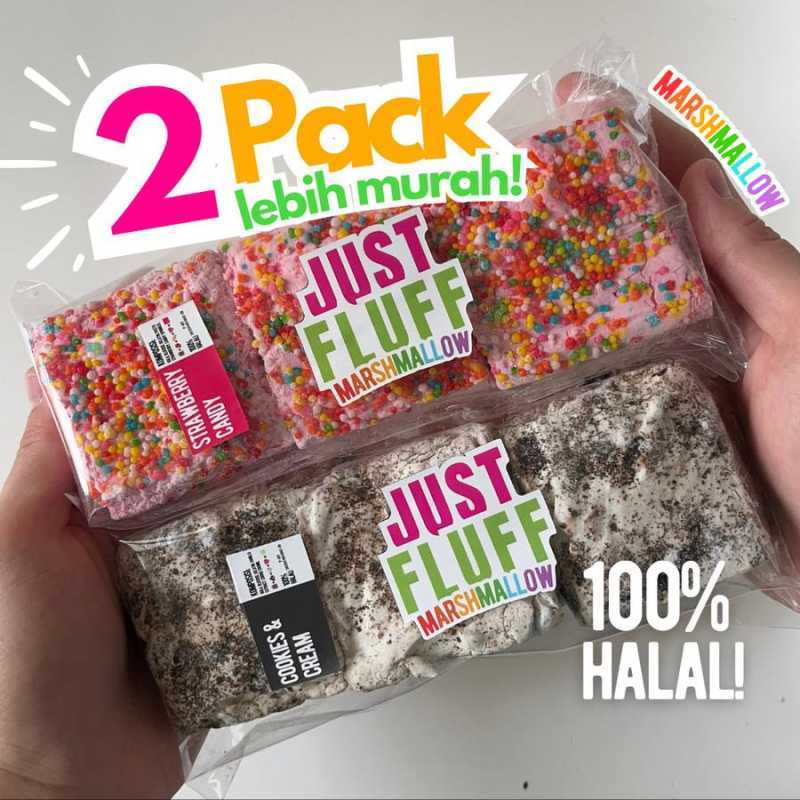 Jual 2 Pack Marshmallow [halal] Gourmet Marshmallow Justfluff Di Seller