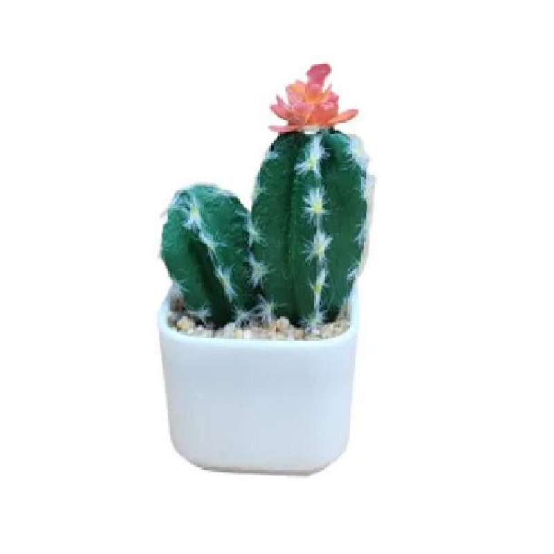Artificial Plastic Cactus Succulents Realistic Pot Kembang Artificial  Cactus Flower Pot Tanaman Kaktus Plastik Decor