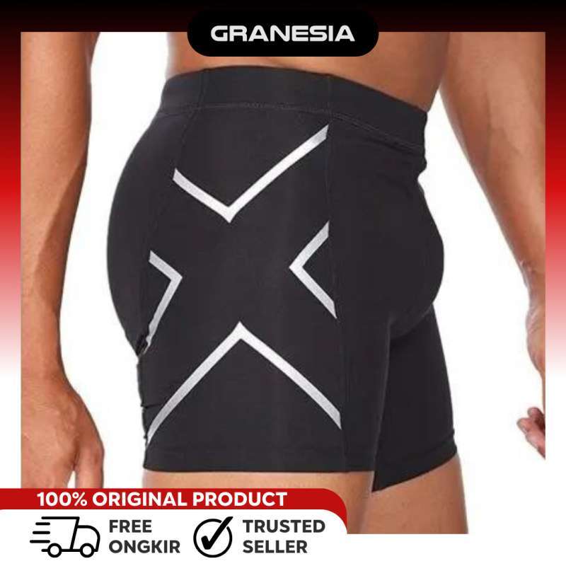 2XU Mens Compression 1/2 Short MA4508BBS|Celana Pendek Lari Fitness Pria