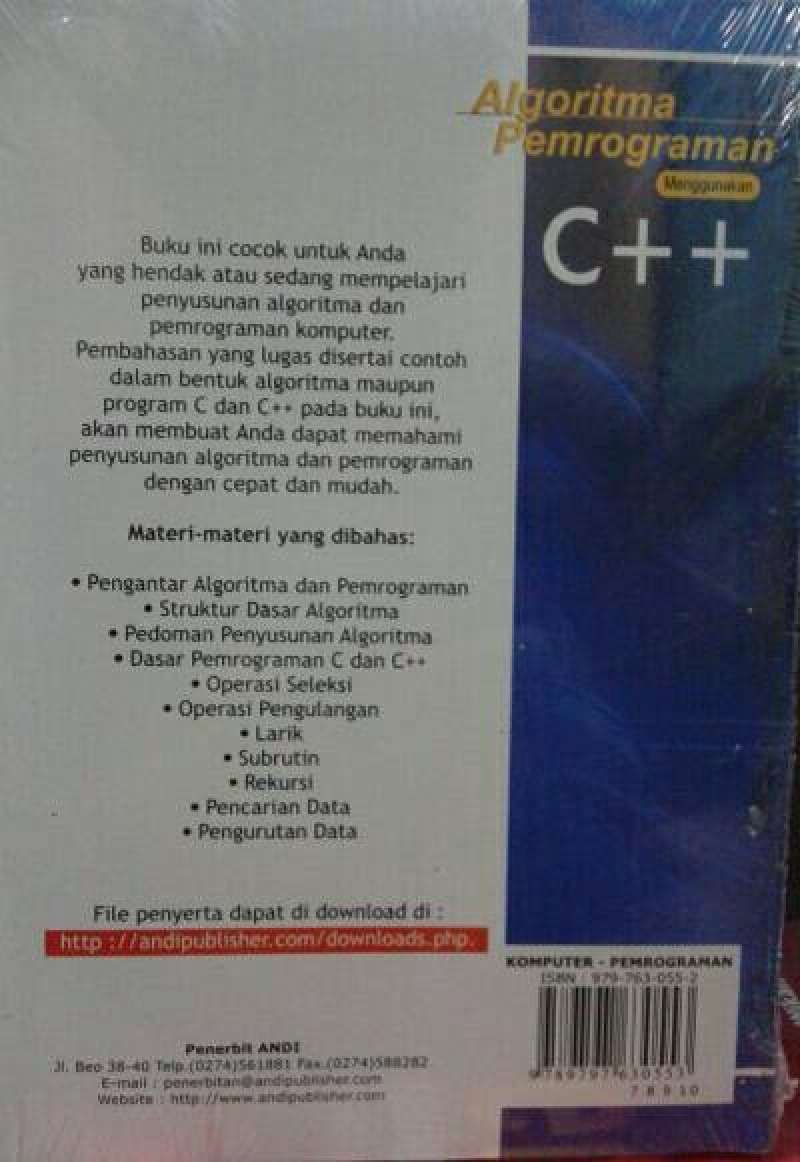 Promo Buku Algoritma Pemrograman Menggunakan C++ Diskon 23% Di Seller ...
