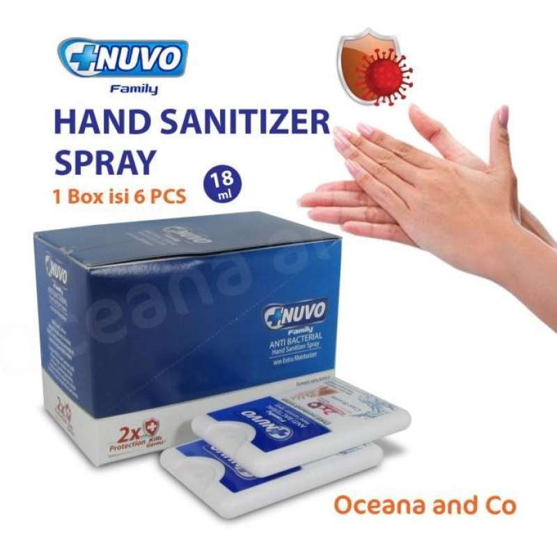 Jual Sale Nuvo Hand Sanitizer Spray Pocket Original 18 Ml 1 Box Isi 6