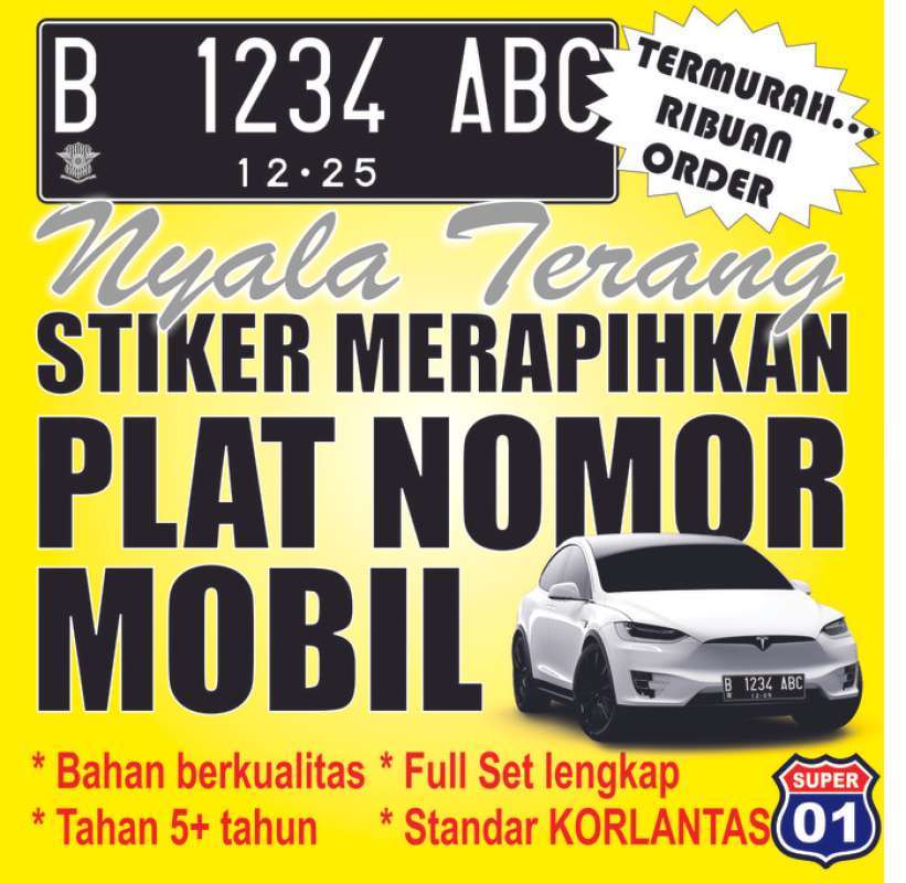 Promo Stiker Huruf Nomor Mobil Scotlight/reflektif - Putih Diskon 29% ...