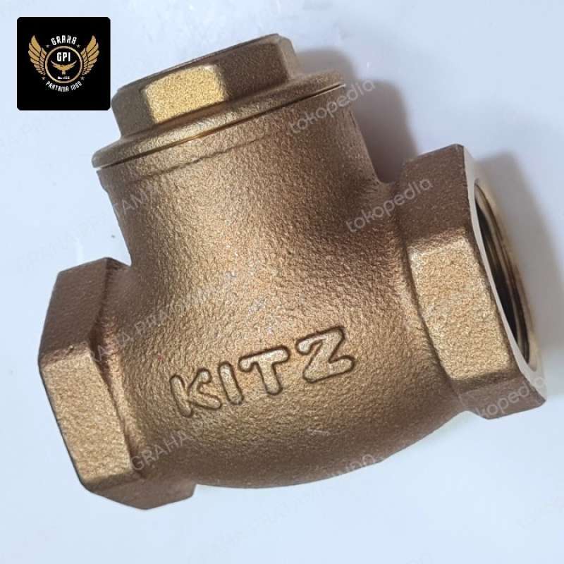 Promo Swing Check Valve 1 1/2 Inch Kitz 125 Drat Kuningan / Klep Tabok